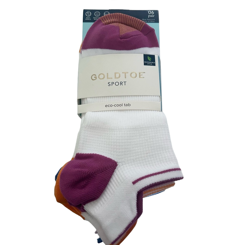 Gold Toe Woman’s Sports Socks 6 Pairs Shoe size 6 - 9 NWT